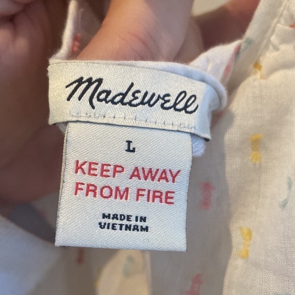 MADEWELL Tiered Cover-Up Dress in Rainbow Clipdot - Picture 9 of 13